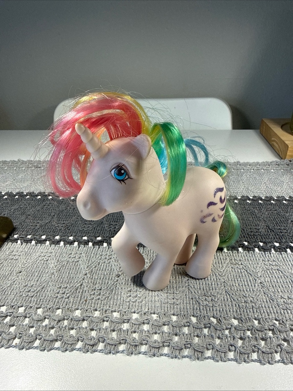 Vintage Hasbro 1983 - MY LITTLE PONY Rainbow Pony - Parasol Figure VTG 🔥